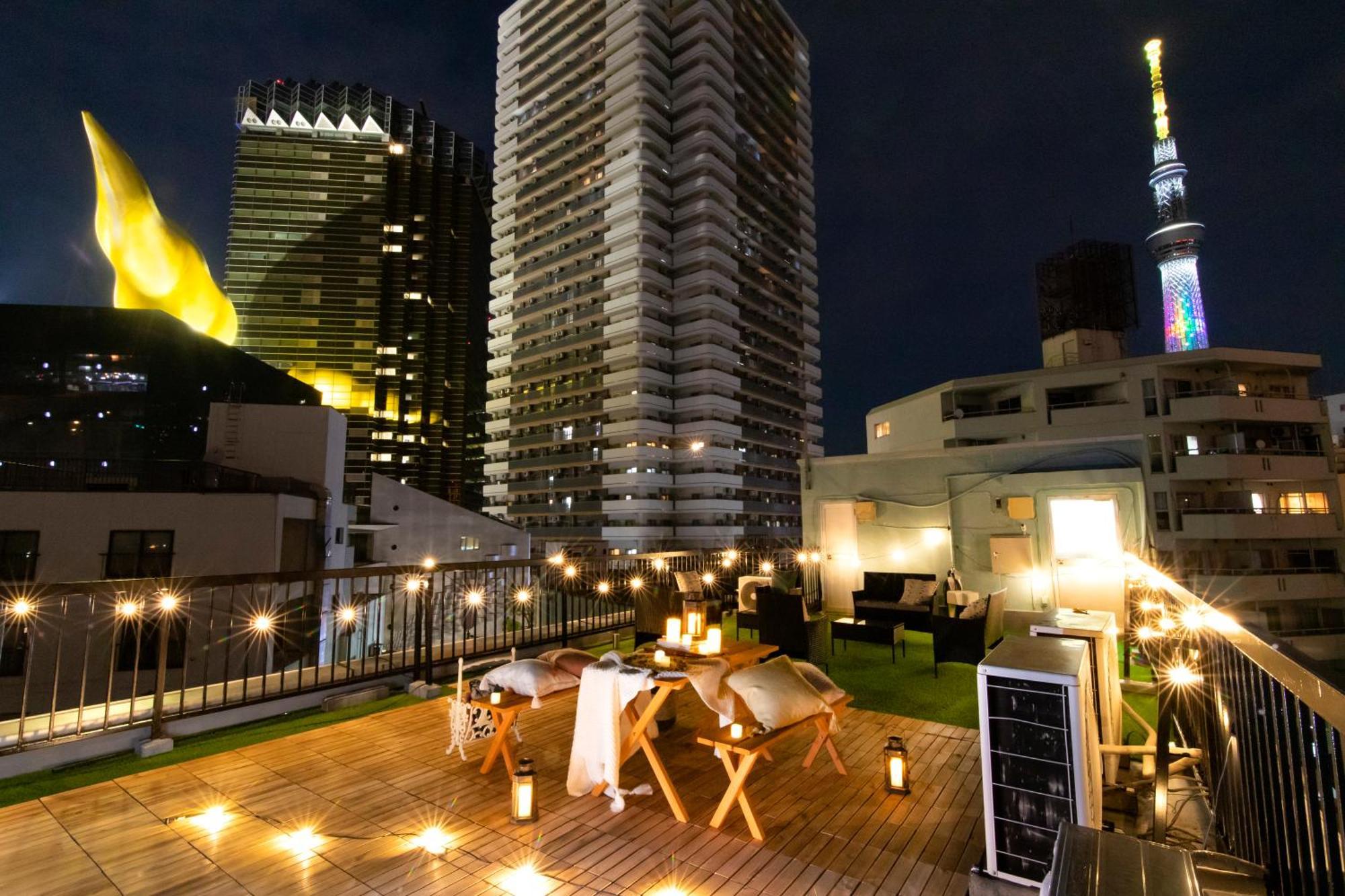 Ferienwohnung 【5/24New Open】浅草徒歩3分/Max9名/無料駐車場/渋谷直通 Präfektur Tokio Exterior foto